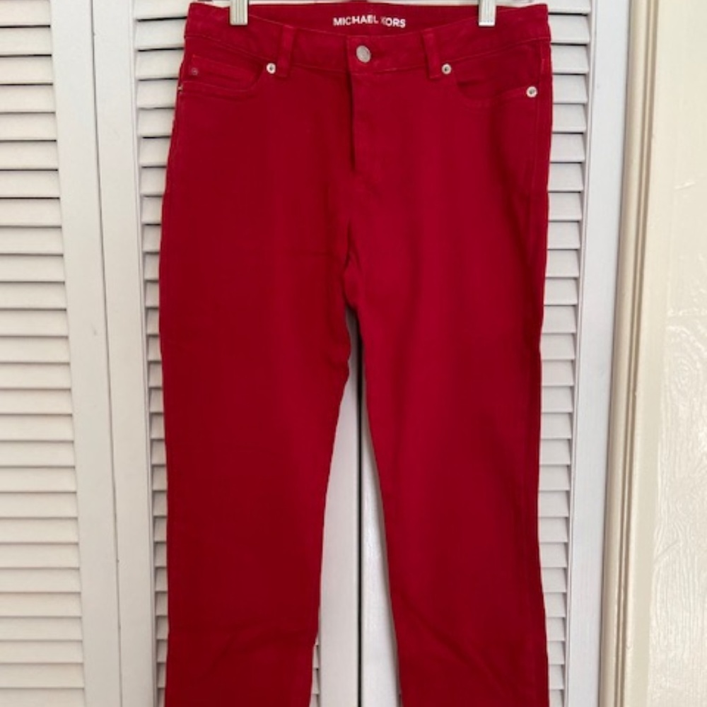 Michael Michael Kors Red Stretch Jeans